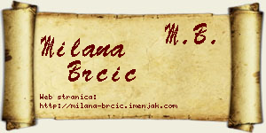 Milana Brčić vizit kartica